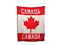 Couverture Jeté en micro velours drapeau du Canada